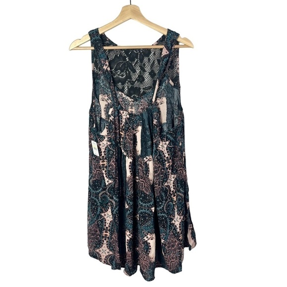 Free People Count Me In Trapeze Mini Tunic Dress M - Picture 3 of 5